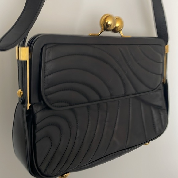 Vintage genuine leather shoulder bag by Paul Smith - Picture 4 of 8